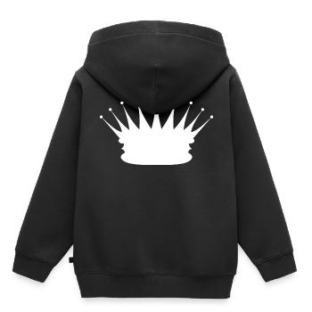 couronne - Sweat Premium à capuche enfant bio - noir - Dos - AI Model Kid Male (0cm)