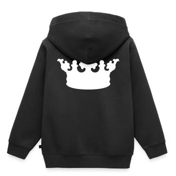 Couronne - Sweat Premium à capuche enfant bio - noir - Dos - AI Model Kid Male (0cm)