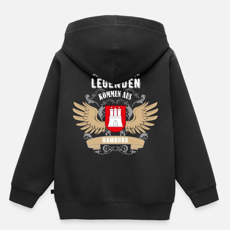 Les légendes viennent de Hambourg. - Sweat Premium à capuche enfant bio - noir