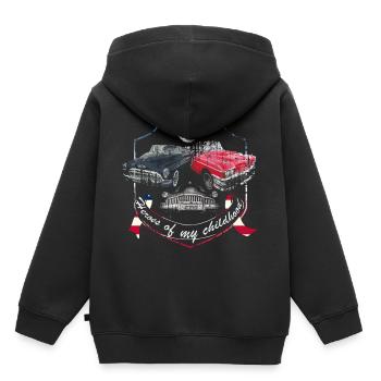 Héros de mon enfance - Buick - Sweat Premium à capuche enfant bio - noir - Dos - AI Model Kid Male (0cm)