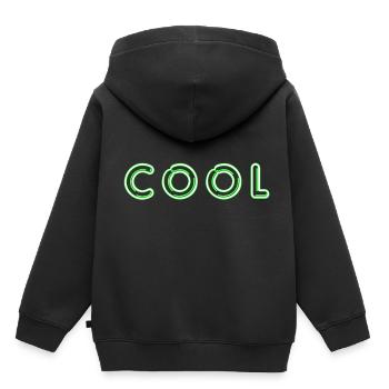 COOL néons verts - Sweat Premium à capuche enfant bio - noir - Dos - AI Model Kid Male (0cm)