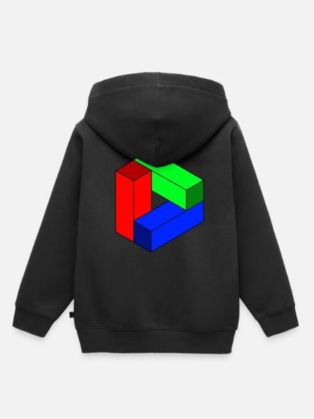 Illusion - Kinder Premium Organic Hoodie - Schwarz