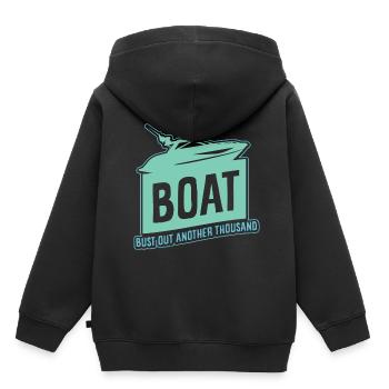 Voilier de bateau de plaisance - Sweat Premium à capuche enfant bio - noir - Dos - AI Model Kid Male (0cm)