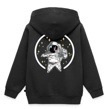 Voyage dans l'astronaute - Sweat Premium à capuche enfant bio - noir - Dos - AI Model Kid Male (0cm)