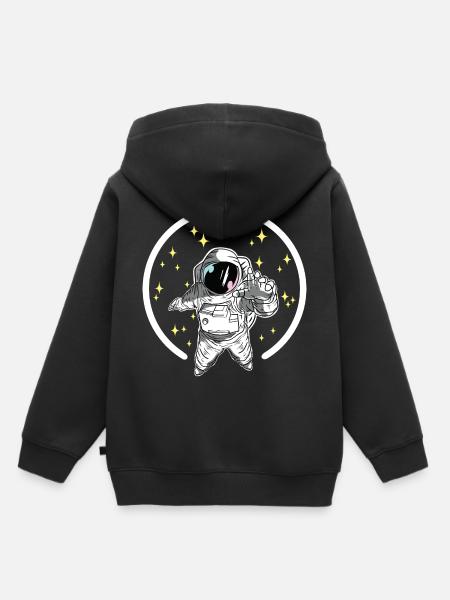 Astronaut Raumfahrt - Kinder Premium Organic Hoodie - Schwarz