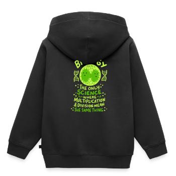Biology The Only Science Where I Gift - Kids Premium Organic Hoodie - black - Back - AI Model Kid Male (0cm)