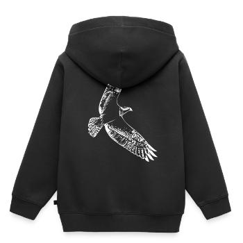 Faucon en vol - Sweat Premium à capuche enfant bio - noir - Dos - AI Model Kid Male (0cm)
