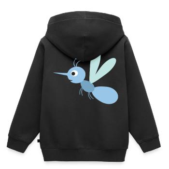 Moustique - Sweat Premium à capuche enfant bio - noir - Dos - AI Model Kid Male (0cm)