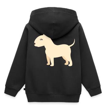 Bull terrier - Sweat Premium à capuche enfant bio - noir - Dos - AI Model Kid Male (0cm)