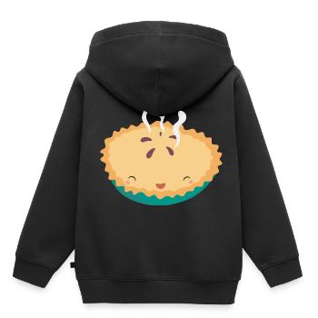 Gâteau chaud - Sweat Premium à capuche enfant bio - noir - Dos - AI Model Kid Male (0cm)