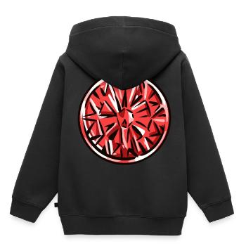 Pierre précieuse de diamant - Sweat Premium à capuche enfant bio - noir - Dos - AI Model Kid Male (0cm)