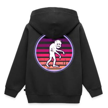 Retro Zombie T-Shirt Oldschool Zombieapokalypse - Kinder Premium Organic Hoodie - Schwarz - Hinten - AI Model Kid Male (0cm)