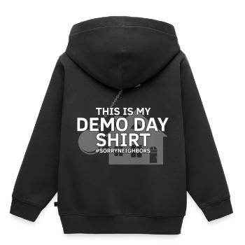 Démolition et rénovation de maisons - Sweat Premium à capuche enfant bio - noir - Dos - AI Model Kid Male (0cm)