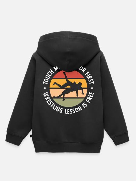 Grappling Martial Arts Wrestling - Kinder Premium Organic Hoodie - Schwarz