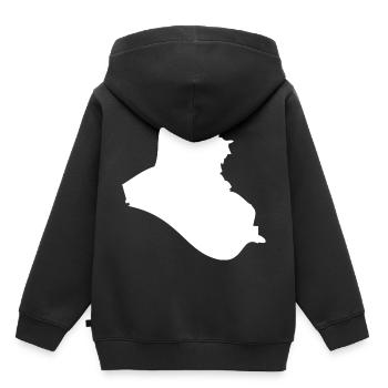 Irak Landkarte Flagge - Kinder Premium Organic Hoodie - Schwarz - Hinten - AI Model Kid Male (0cm)