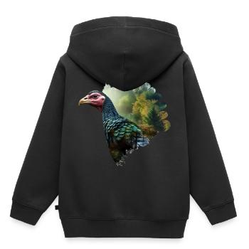Turquie - Sweat Premium à capuche enfant bio - noir - Dos - AI Model Kid Male (0cm)