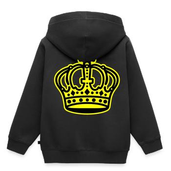 Krone Logo - Sweat Premium à capuche enfant bio - noir - Dos - AI Model Kid Male (0cm)