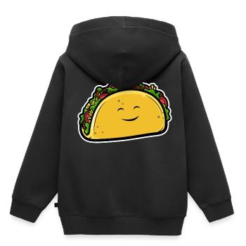 Cartoon taco - Kids Premium Organic Hoodie - black - Back - AI Model Kid Male (0cm)