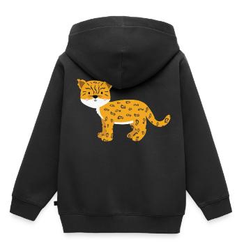 jaguar - Sweat Premium à capuche enfant bio - noir - Dos - AI Model Kid Male (0cm)