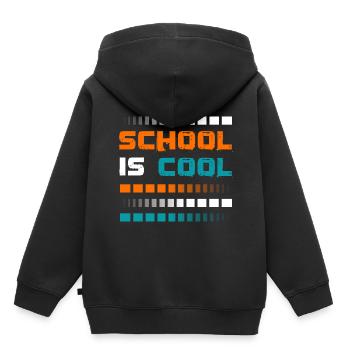 School is cool - Kinder Premium Organic Hoodie - Schwarz - Hinten - AI Model Kid Male (0cm)