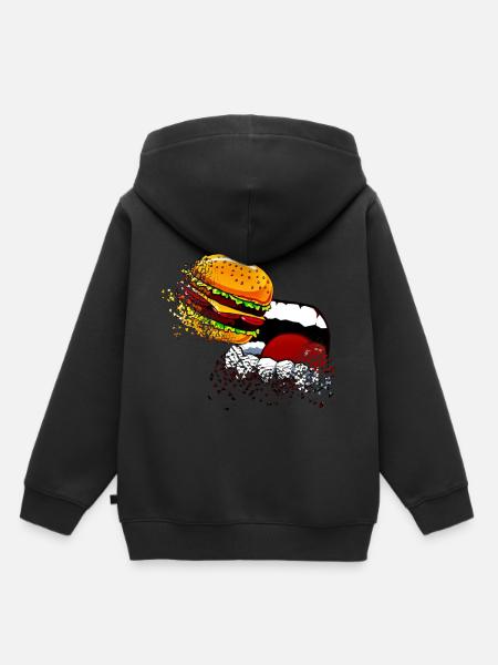 Burger - Kinder Premium Organic Hoodie - Schwarz