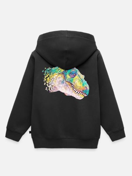 T-Rex - Kinder Premium Organic Hoodie - Schwarz