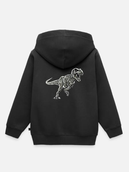 T-Rex - Kids Premium Organic Hoodie - black