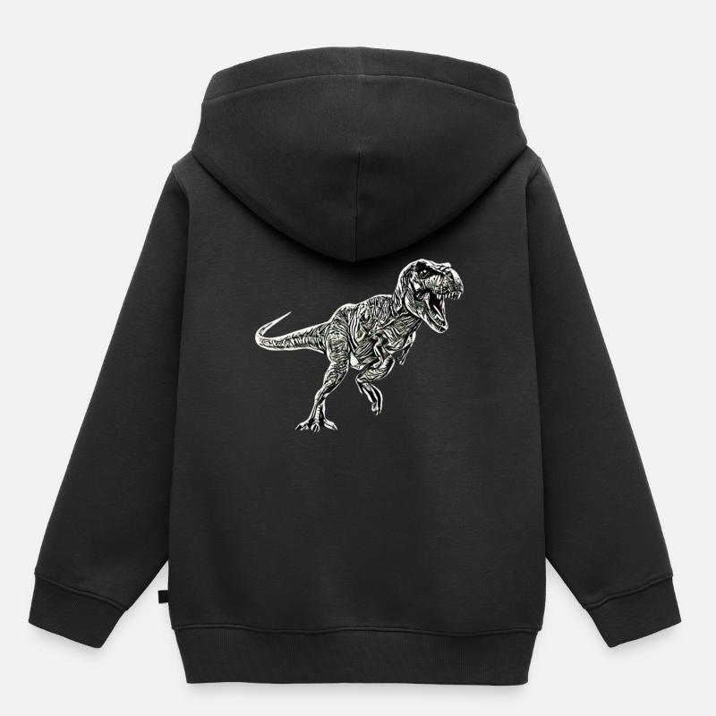 T-Rex - Kids Premium Organic Hoodie - black
