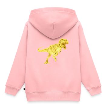 T-Rex - Sweat Premium à capuche enfant bio - rose - Dos - AI Model Kid Female (0cm)