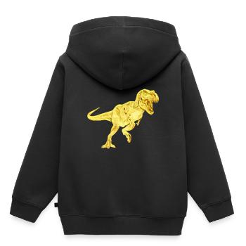 T-Rex - Kids Premium Organic Hoodie - black - Back - AI Model Kid Male (0cm)