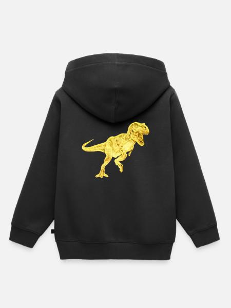 T-Rex - Kinder Premium Organic Hoodie - Schwarz