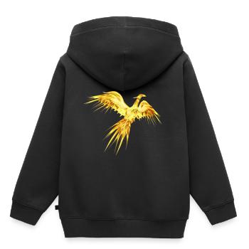 Phönix - Kinder Premium Organic Hoodie - Schwarz - Hinten - AI Model Kid Male (0cm)