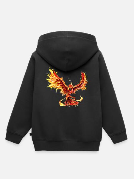 Phoenix - Sweat Premium à capuche enfant bio - noir