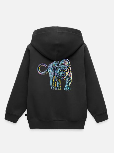 Panther - Kinder Premium Organic Hoodie - Schwarz