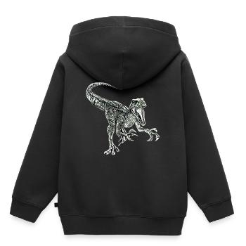 Velociraptor - Sweat Premium à capuche enfant bio - noir - Dos - AI Model Kid Male (0cm)