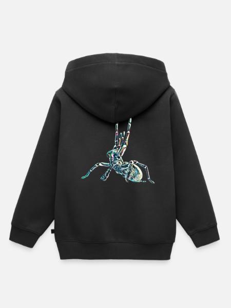 Vogelspinne - Kinder Premium Organic Hoodie - Schwarz