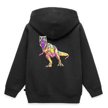 Tyrannosaurus Rex - Kids Premium Organic Hoodie - black - Back - AI Model Kid Male (0cm)