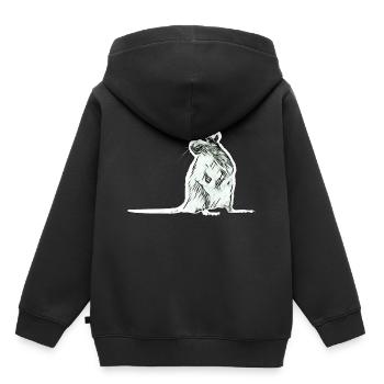 rat - Kids Premium Organic Hoodie - black - Back - AI Model Kid Male (0cm)