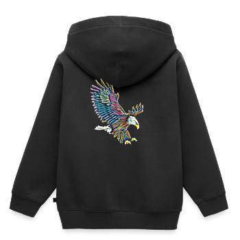 Aigle - Sweat Premium à capuche enfant bio - noir - Dos - AI Model Kid Male (0cm)