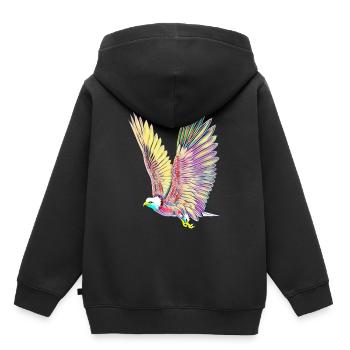 Aigle - Sweat Premium à capuche enfant bio - noir - Dos - AI Model Kid Male (0cm)