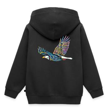 Aigle - Sweat Premium à capuche enfant bio - noir - Dos - AI Model Kid Male (0cm)