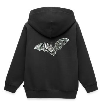 chauve-souris - Sweat Premium à capuche enfant bio - noir - Dos - AI Model Kid Male (0cm)