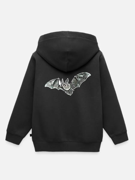 Fledermaus - Kinder Premium Organic Hoodie - Schwarz