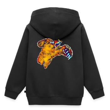 Grizzly - Kids Premium Organic Hoodie - black - Back - AI Model Kid Male (0cm)