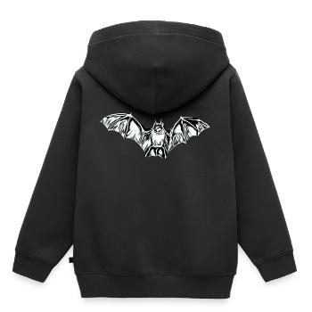 chauve-souris - Sweat Premium à capuche enfant bio - noir - Dos - AI Model Kid Male (0cm)