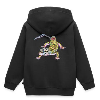 Gecko - Kinder Premium Organic Hoodie - Schwarz - Hinten - AI Model Kid Male (0cm)
