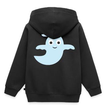 fantôme - Sweat Premium à capuche enfant bio - noir - Dos - AI Model Kid Male (0cm)
