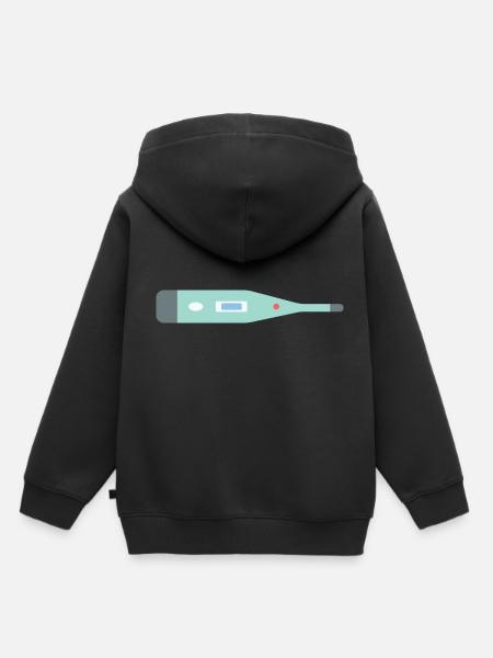 Thermometer - Kinder Premium Organic Hoodie - Schwarz