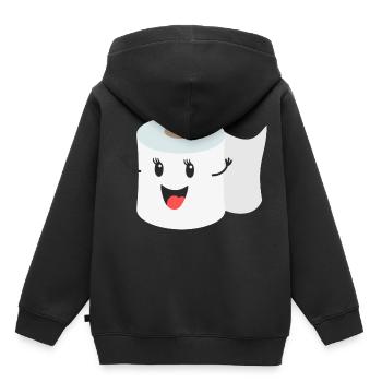 Papier toilette - Sweat Premium à capuche enfant bio - noir - Dos - AI Model Kid Male (0cm)