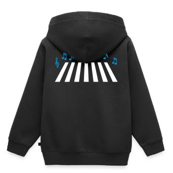Music Road - Kinder Premium Organic Hoodie - Schwarz - Hinten - AI Model Kid Male (0cm)